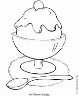 Sundae Coloring sketch template