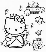 Coloring Pages Kitty Hello Fairy sketch template