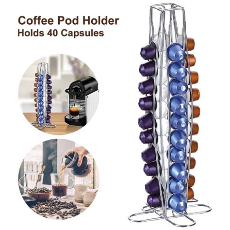 capsules stainless steel revolving rack coffee capsule holder coffee