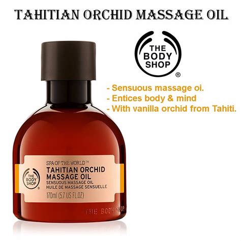the body shop spa of the world tahitian orchid massage oil 170ml