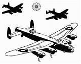 Bomber Lancaster Avro sketch template