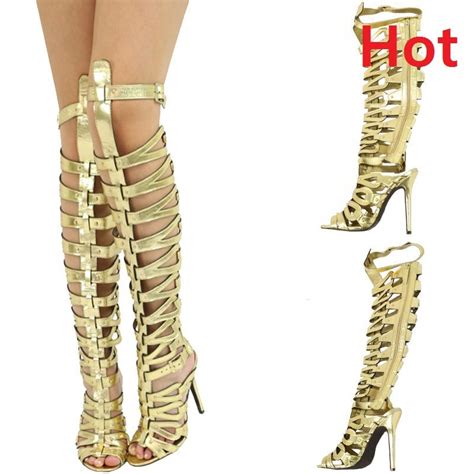free shipping hot fashion strappy high heels gladiator sandal caged