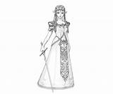 Zelda Princess Sword Coloring Pages sketch template