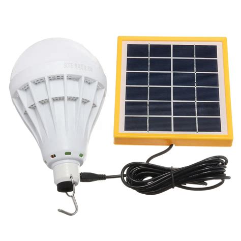 mayitr  portable led solar powered panel light bulb waterproof indoor outdoor camping