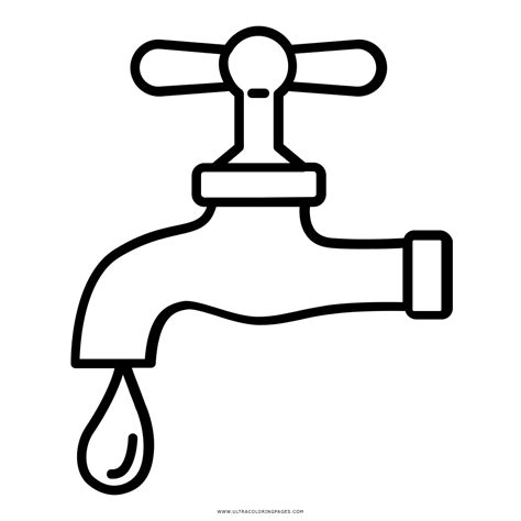 coloring pages faucet water kids colouring tap cliparts clipart