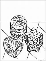 Coloring Pages Desserts Zentangle Color Adults Online Popular sketch template