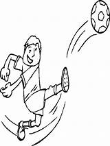 Coloring Soccer Player Shoot Pages Drawing Kickball Kicking Ball Drawings Sports Gif Sherriallen Boy Getdrawings sketch template