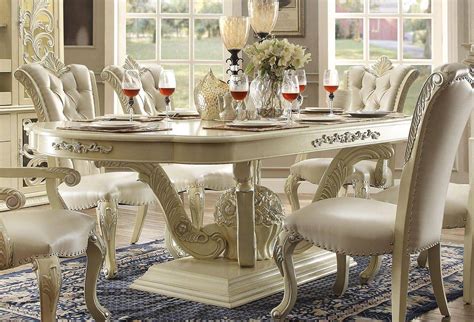 formal dining room table set  vicente cherry extendable rectangular