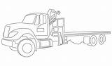 Truck Flatbed Drawing Outline Flat Trucks Flatdeck Deck Paintingvalley Drawings sketch template