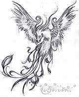 Phoenix Feuervogel Creature Legendary Malvorlage Phinx Tatowierung Skizzen Phonix Tatowierungen Vippng sketch template