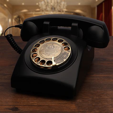 snoer roterende telefoon huistelefoon oranje antieke oude mode telefoon thuis klassieke vintage