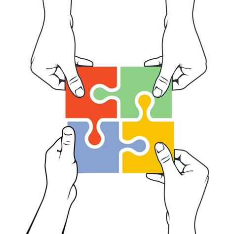 vector hand holding  puzzle stock vector image  chalimqd