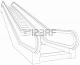 Drawing Escalator 3d Getdrawings Stairs sketch template