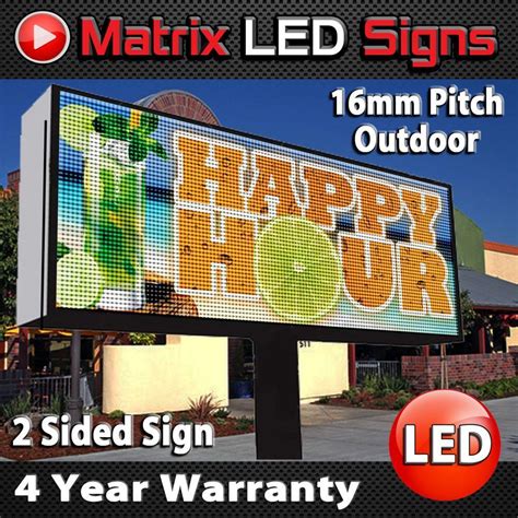 led sign outdoor full color double sided led programmable message digital sign ebay