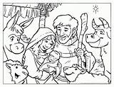 Coloring Nativity Pages Printable Kids Christmas Library Clipart Clip Manger sketch template