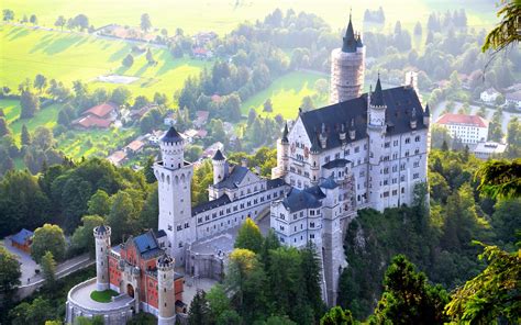 neuschwanstein castle castle landscape building architecture wallpapers hd desktop