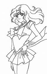 Sailor Neptune Coloring Super Pages Mars Deviantart sketch template