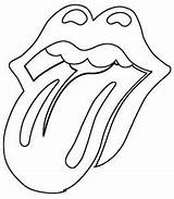 Tongue Rolling Lips Stones Step Draw Dragoart Rollingstones Outline sketch template