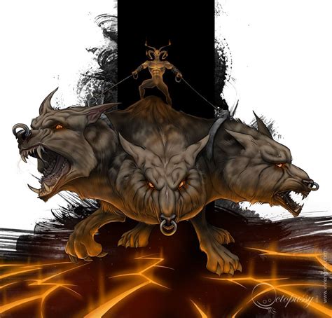 cerberus  viviengrosdeviantartcom  atdeviantart cerberus mythical creatures mythical