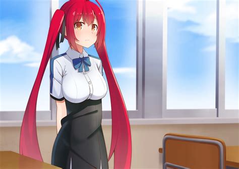Wallpaper Redhead Long Hair Anime Girls Twintails Ore Twintail Ni