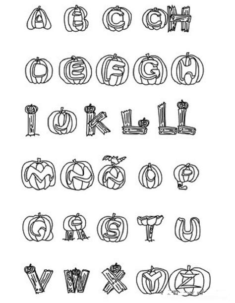 halloween alphabet coloring pages pumpkin coloring pages kids