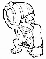 Kong Donkey Coloring Pages Mario Barrel Letscolorit Sheets King Para Colorir Cartoon Printable sketch template