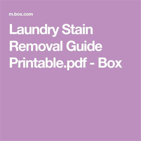 laundry stain removal guide printablepdf box stain removal guide