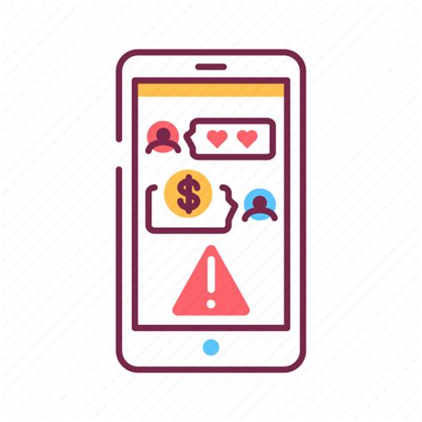 dating fraud prepaid scam sex smartphone icon