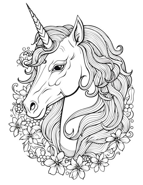 fairy  unicorn coloring pages  adults