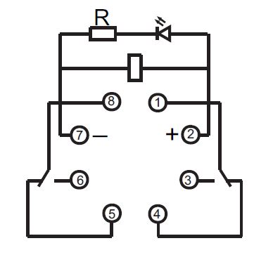 dpdt vac   pin octal power relay datasheet