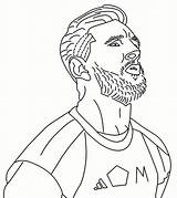 Messi sketch template