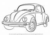 Beetle Volkswagen Draw Vintage Drawing Step sketch template