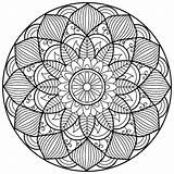 Mandala Trippy sketch template