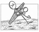 Ruimtevaart Maan Kleurplaten Geschiedenis Raumfahrt Malvorlage sketch template