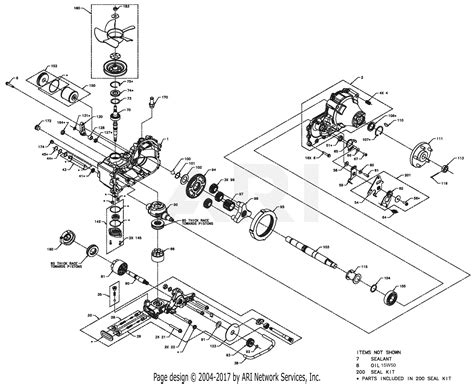 gravely   pro turn  parts diagram  transaxle left side