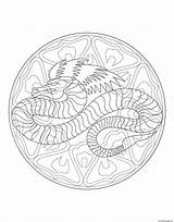 Mandala Dragon Coloring Pages Mandalas Print Year Adults Waffle Printable Chinese Color Difficult If Waffles Animals Adult Colouring Worries Allow sketch template
