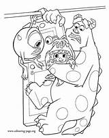 Inc Monsters Coloring Pages Boo Mike Sulley Disney Factory Monster Printable Colouring Color Sheets Adult Inside East Books Kids Print sketch template