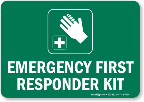 emergency  responder kit sign  graphic  sku