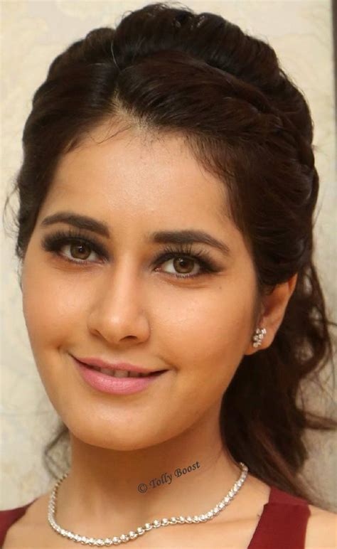 Telugu Actress Rashi Khanna Hot Oily Face Closeup Stills