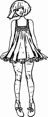 Quirky Coloring Character Magical Girl Wecoloringpage sketch template