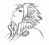 Cloud Pages Strife Coloring Lineart Getdrawings Getcolorings sketch template