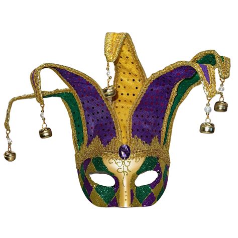 mardi gras jester queen mask  orleans