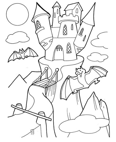 spooky house coloring pages  printable coloring pages