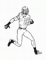 Coloring Football Pages Broncos Denver Oregon Player Nfl Players Ducks College Drawing Printable Print Back Tom Brady Stencil Colouring Color sketch template