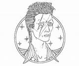 Bowie David Coloring Pages Printable Top sketch template