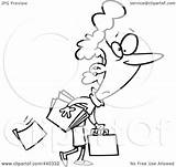 Dropping Paperwork Businesswoman Toonaday Royalty Outline Illustration Cartoon Rf Clip sketch template