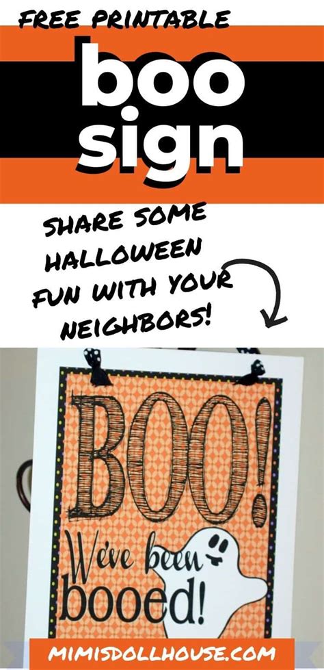 boo signs  halloween printable