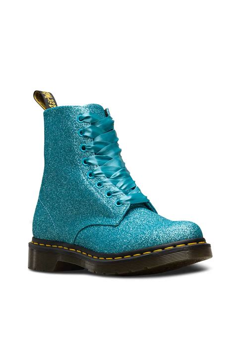dr martens pascal gltr turquoise  limited edition shock store