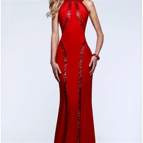 Women Red Evening Mermaid Long Sequin Dresses Online