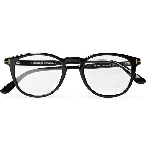 lyst tom ford round frame acetate optical glasses in black for men